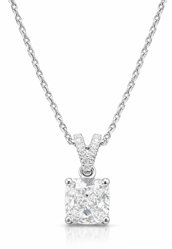 Earrings without a brand CUSHION DIAMOND 1.03 CT E/VVS1 PENDANT 232116 1.03 E/VVS1 1