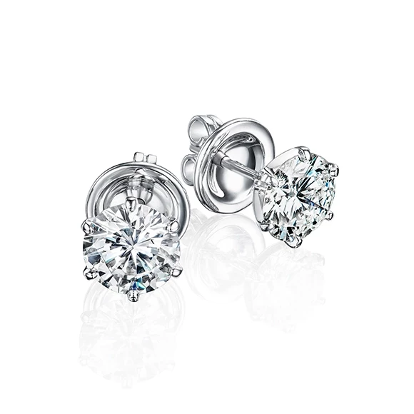 Earrings without a brand С БРИЛЛИАНТАМИ 1.21 CT E/VVS2 - 1.15 CT D/VS1 1.21 CT E/VVS2 - 1.15 CT D/VS1