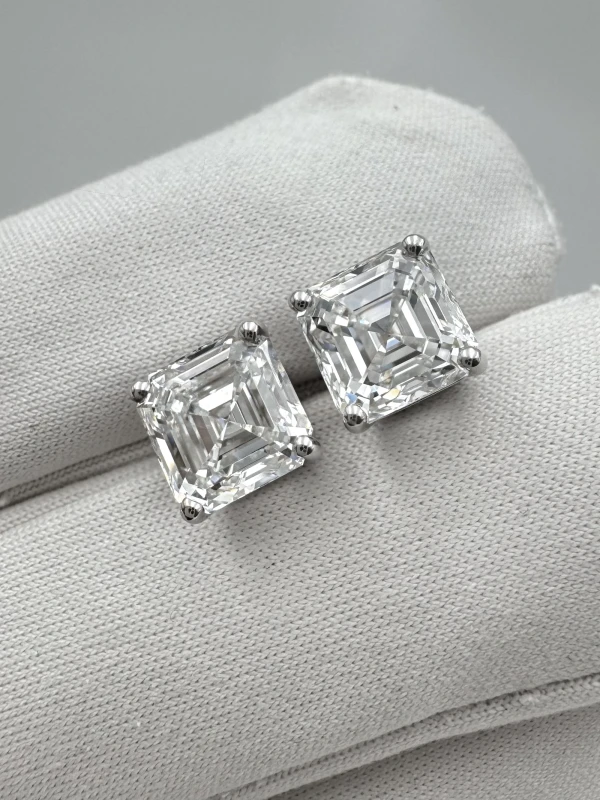 No name ASHER DIAMOND 2.02 - 2.02 CT E/VS2 EARRINGS (GIA) NN2.02-2.02 3