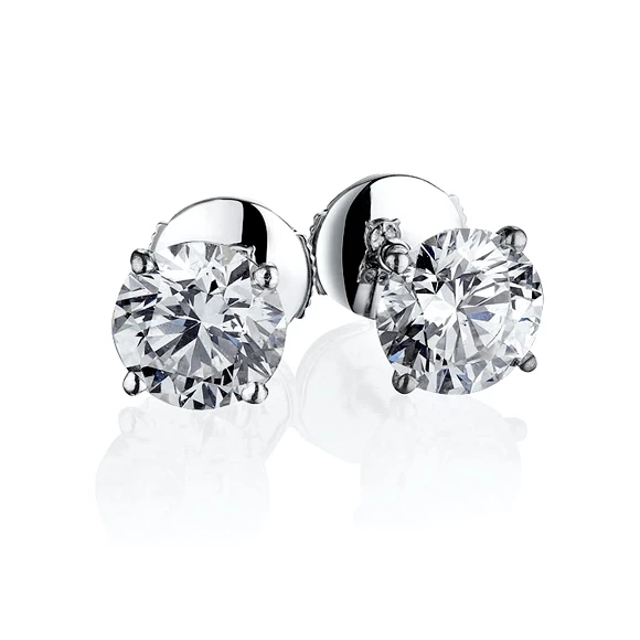 Earrings without a brand С БРИЛЛИАНТАМИ 1.00 CT Н/VS2 - 1.00 CT Н/VS2 1.00 CT Н/VS2 - 1.00 CT Н/VS2