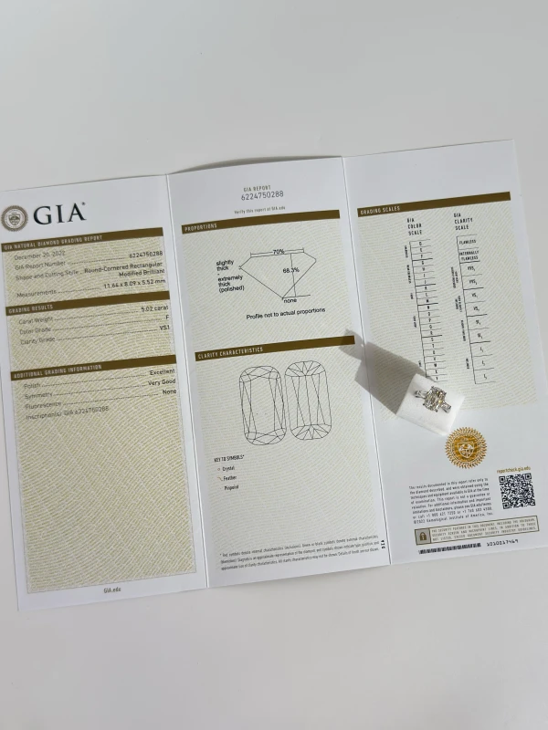 DeRosa Exclusive Ashoka Diamond 5.02 ct F/VS1 Ring (GIA) B471554B 5