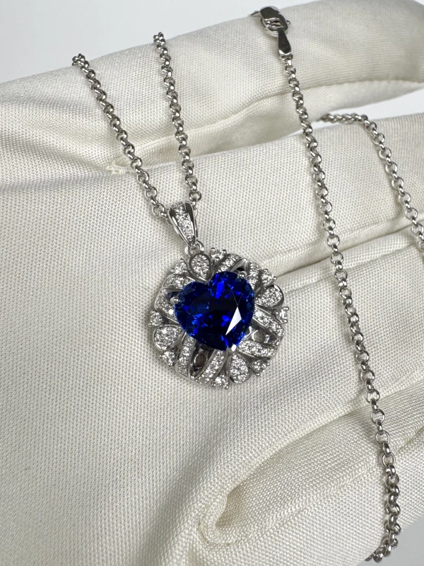 No name SAPPHIRE 5.09 CT "ROYAL BLUE" PENDANT SAP 5.09 CT 3