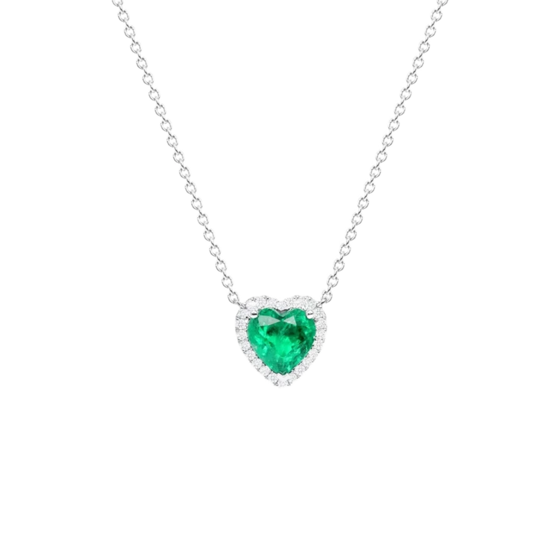 RalfDiamonds HEART EMERALD PENDANT 0.70 CT RDEM0.70CT