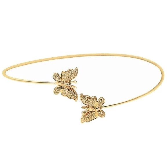 TWO BUTTERFLIES BRACELET YELLOW GOLD 