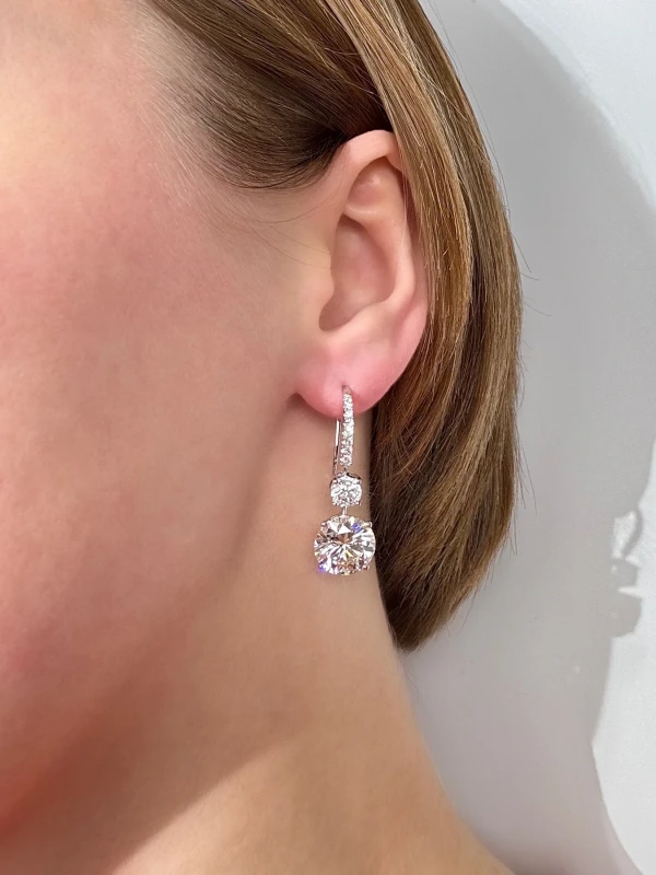 No name ROUND DIAMONDS 6.02-6.03 CT H/SI EXEXEX EARRING (GIA) NN6.02-6.03 CT H/SI (GIA) 2