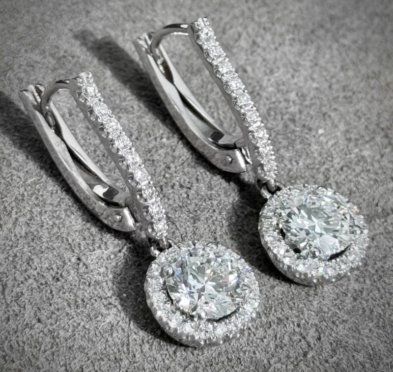 No name DIAMOND 2.01 - 2.05 CT E/VVS2 EARRINGS (GIA) NN2.01-2.05CT 4