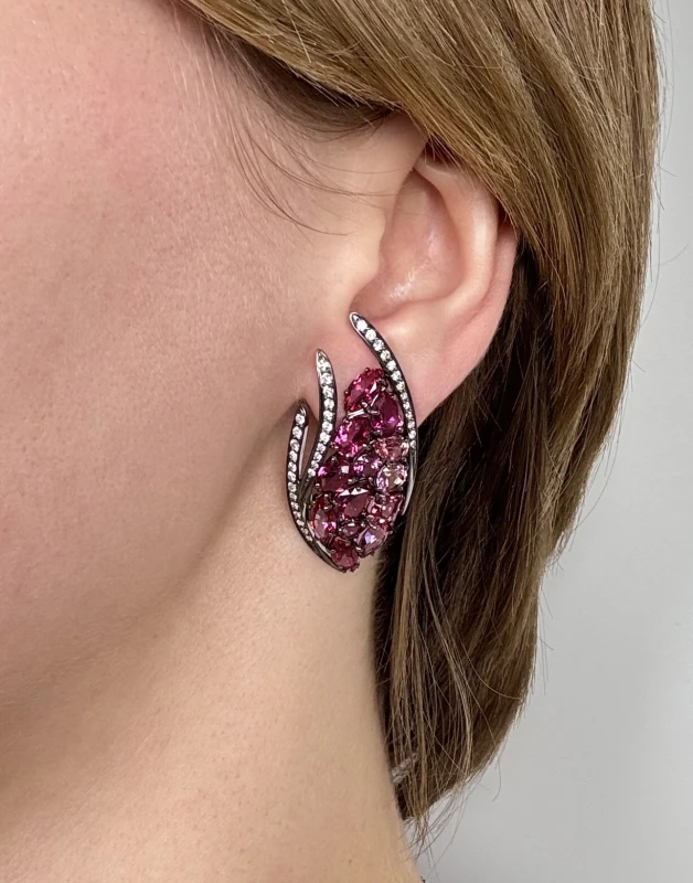 Jacob & Co СЕРЬГИ С БРИЛЛИАНТАМИ И РУБЕЛЛИТАМИ 91123673 2