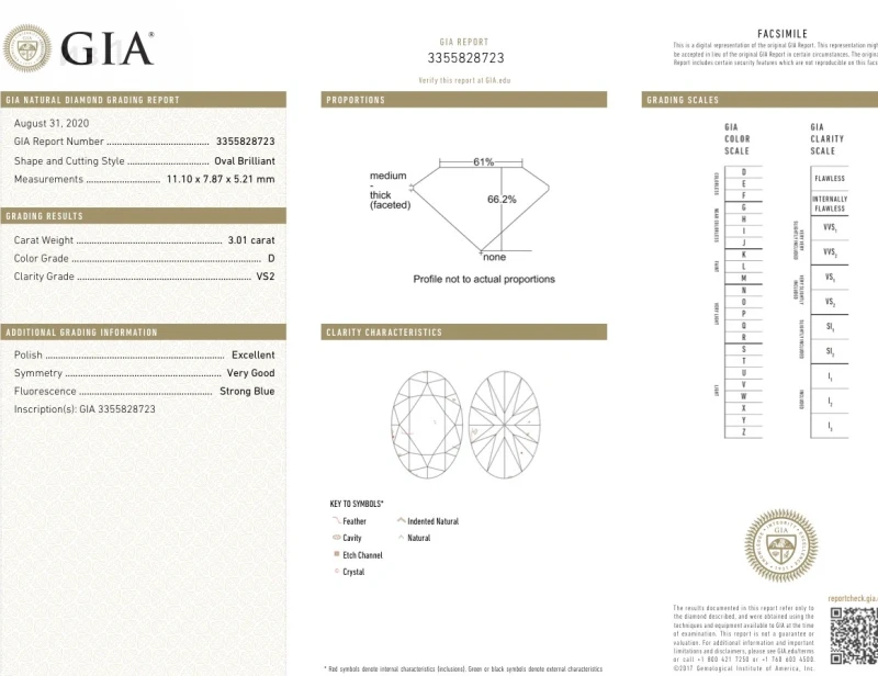 No name OVAL DIAMOND 3.01 CT D/VS2 RING (GIA) NN3.01 D/VS2 2