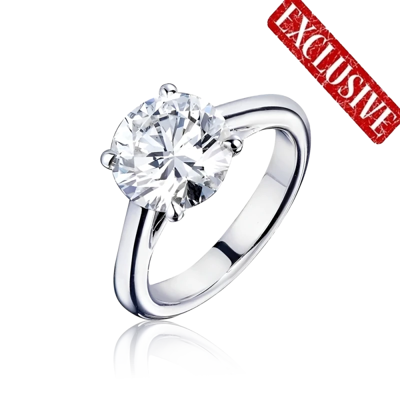 ROUND DIAMOND 3.33 CT D/IF EXEXEX RING (GIA)