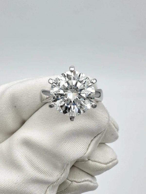 СЕРЬГИ NO NAME ROUND DIAMOND 5.10 CT J/VS1 RING (GIA) NN5.10J/VS1 2