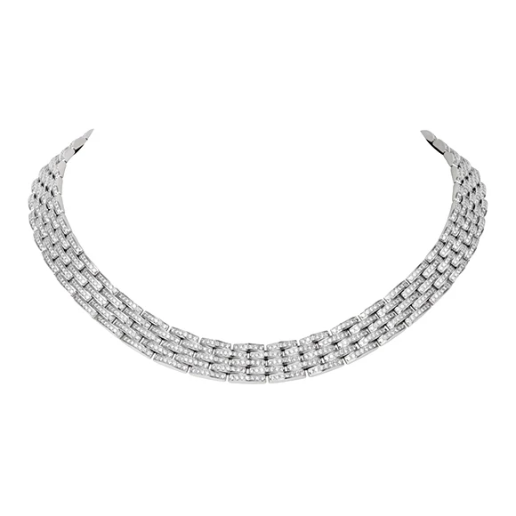 Cartier COLLIER MAILLON PANTHÈRE FINE 5 RANGS PAVÉS N7408500