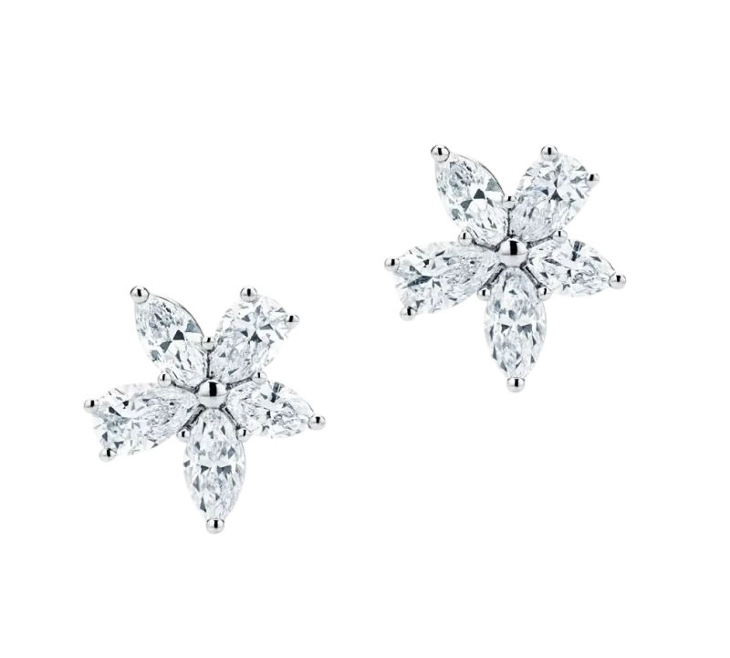 Tiffany & Co Victoria Mixed Cluster Earrings 34939934 1