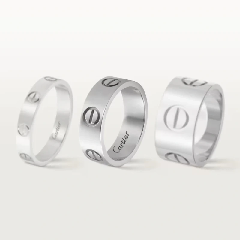 Cartier LOVE RING, WHITE GOLD (SIZE 53) B4084753 5