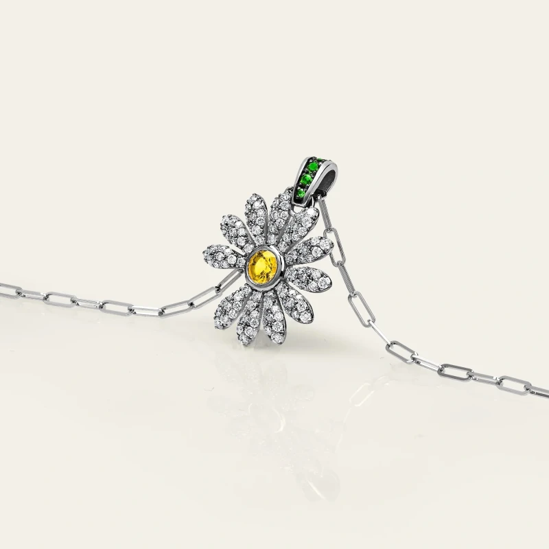 Jacob & Co Jacob & Co. X PEACEMINUSONE Yellow Diamond With Pavé Pendant PD-GG-WG 3