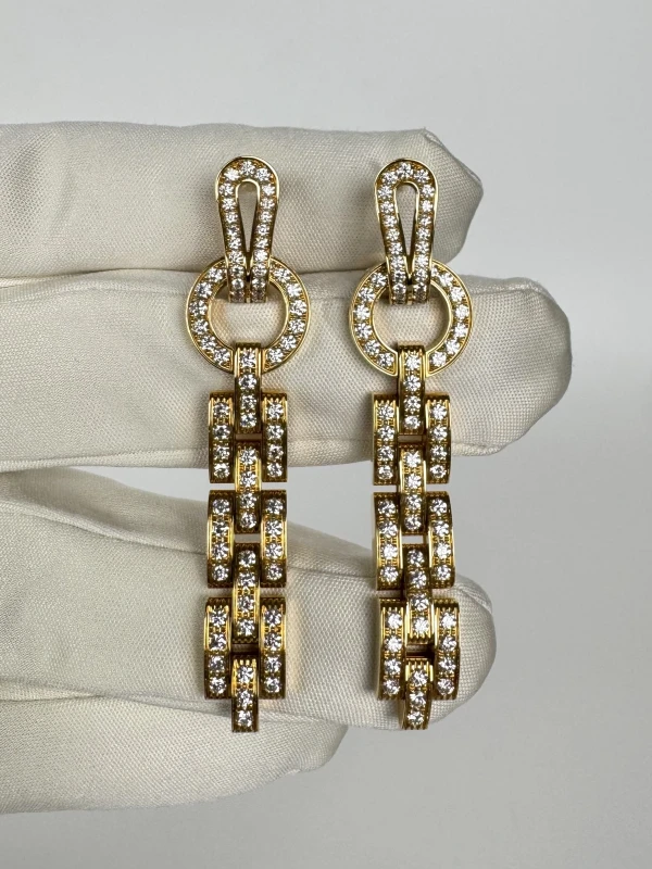 Cartier AGRAFE EARRINGS, PAVED N8515187 6