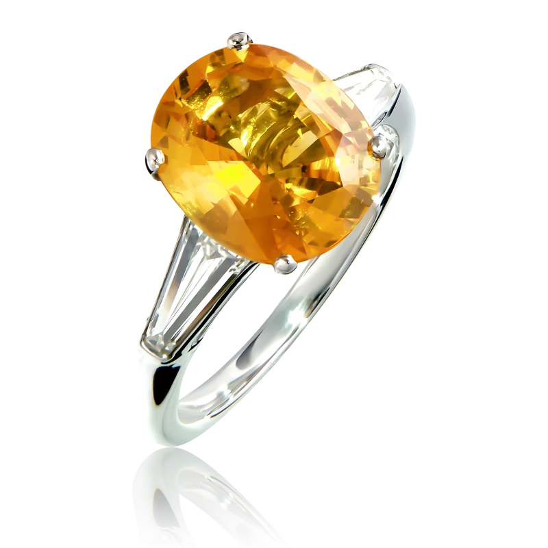 YELLOW SAPPHIRE 4.73 CT RING (SIZE 55)