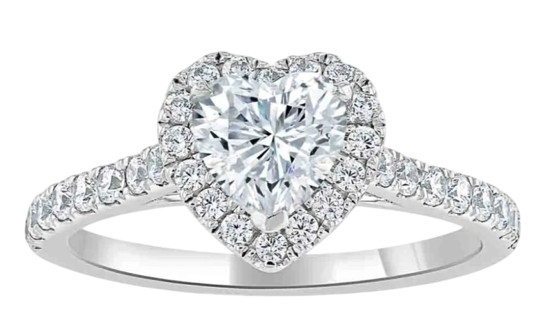 HEART DIAMOND 1.05 CT E/VVS2 RING (GIA)
