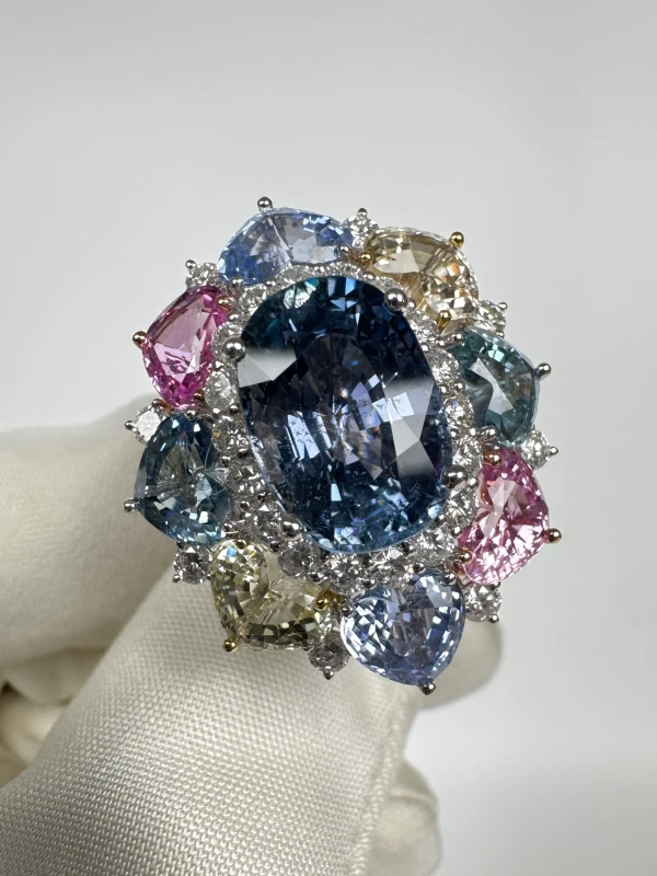 Earrings without a brand OVAL SAPPHIRE 7.49 CT RING NN7.49CT 2