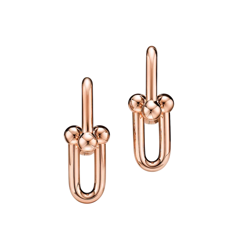 HardWear Medium Link Earrings in Rose Gold
