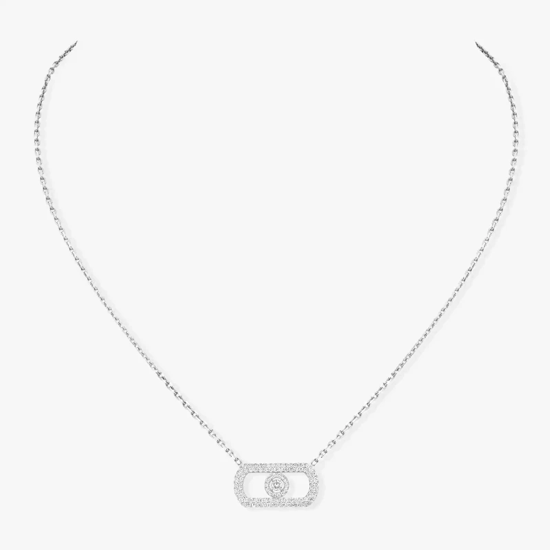 MESSIKA So Move Pavé, White Gold Diamond Necklace 12945-WG 2