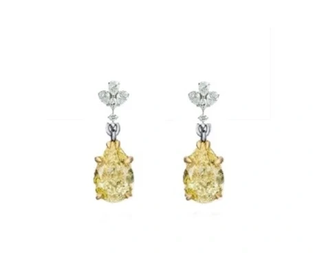 WHITE GOLD DIAMONDS EARRINGS 5.08 CT