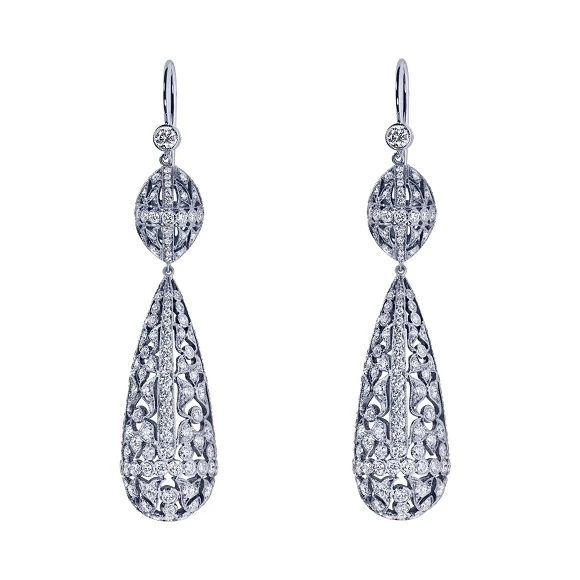 Earrings without a brand С БРИЛЛИАНТАМИ 5.93 СТ 5.93 СТ