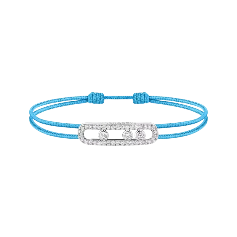 MESSIKA CARE(S) BLUE CORD PAVÉ BRACELET