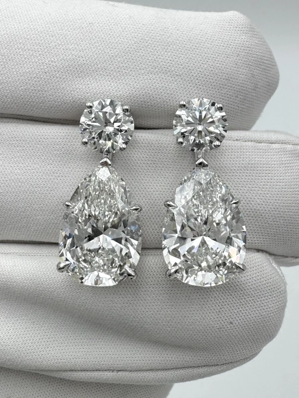 No name PEAR DIAMOND 6.14-6.37 CT G/VS1 EARRINGS (GIA) NN6.14-6.37 CT G/VS1 7