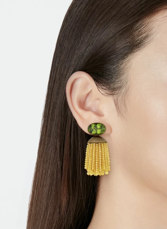 MULTI-GEM TASSEL EARRINGS HMR 2