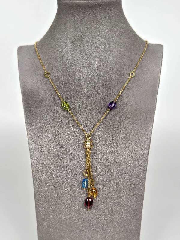 Bvlgari B.ZERO1 MULTI COLORED GEMSTONE NECKLACE BVG1703 2