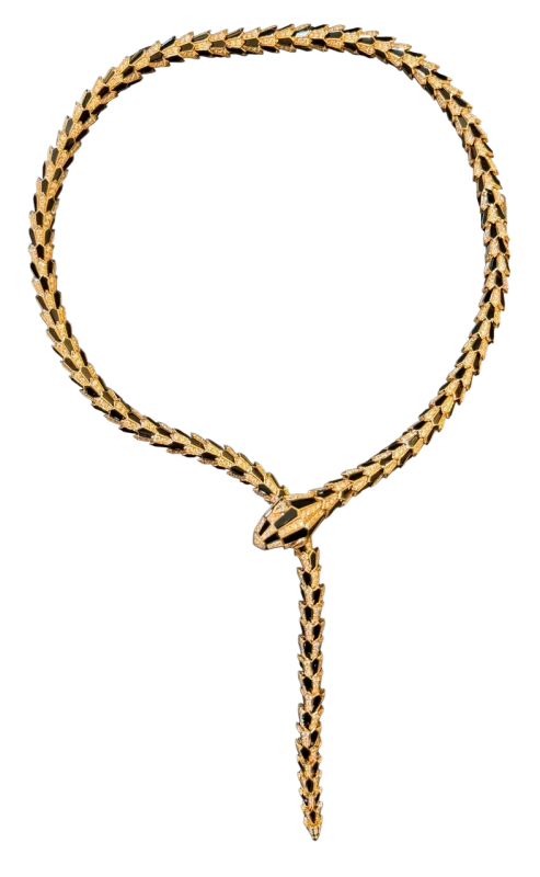 Bvlgari HIGH JEWELLERY SERPENTI ONYX AND DIAMONDS NECKLACE N3576 1