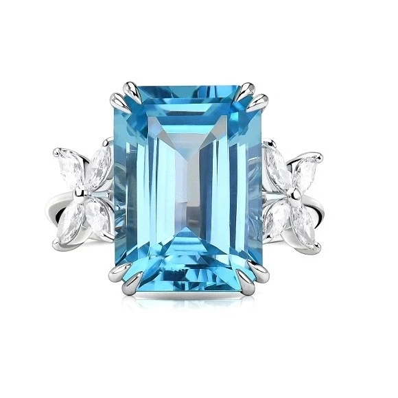 СЕРЬГИ NO NAME КОЛЬЦО С ТОПАЗОМ 12.25 CT И БРИЛЛИАНТАМИ TOPAZ 12.25 CT 1