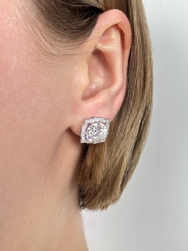 No name DIAMOND 3.03 - 3.02 CT E/VS2 EARRINGS (GIA) NN3.03-3.02E/VS2 3