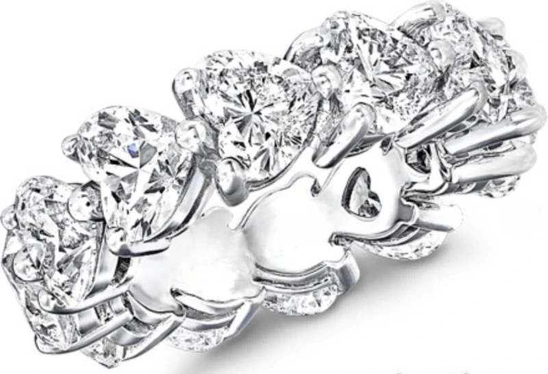 HEART DIAMONDS 9.47 CT E-G/VS RING (GIA)