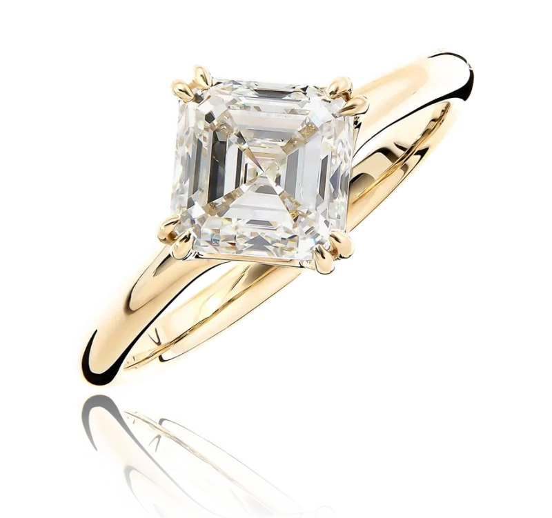 SQUARE EMERALD 2.00CT D/VS1 RING (SIZE 52) GIA