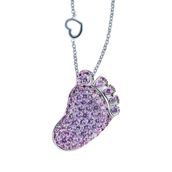 Pasquale Bruni ORME PINK SAPPHIRE BABY FOOT PENDANT PB