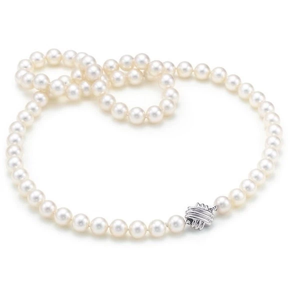 AKOYA PEARL STRAND SIGNATURE WHITE GOLD NECKLACE 