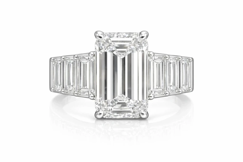 No name EMERALD DIAMOND 3.01 CT F/SI1 RING (GIA) 171096 3.01 ct F/SI1 1