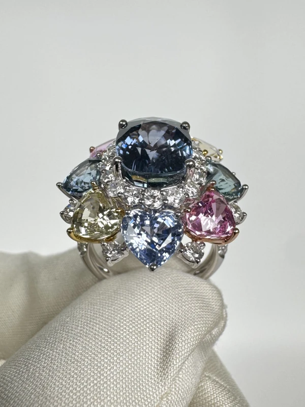 Earrings without a brand OVAL SAPPHIRE 7.49 CT RING NN7.49CT 4
