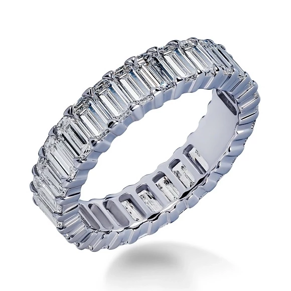 Earrings without a brand ETERNITY DIAMOND RING 4.00 CT 4.0 СТ