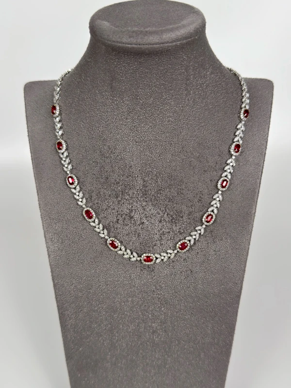 СЕРЬГИ NO NAME OVAL RUBY 5.92 CT "PIGEONS BLOOD"NECLKACE (MOZAMBIQUE) RUBY 5.92CT 4