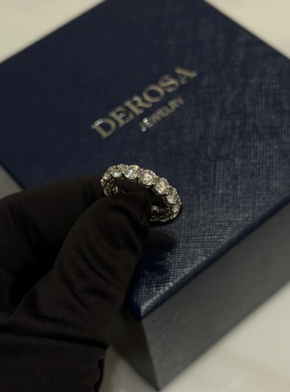 DeRosa ROUND DIAMOND ETERNITY RING 4.97 CT (GIA) R074154 3