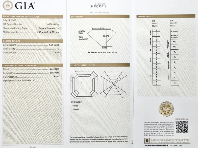 Earrings without a brand DIAMOND EARRINGS 1.51 - 1.52 CT G/VS1 (GIA) 1.51-1.52 CT G/VS1 7