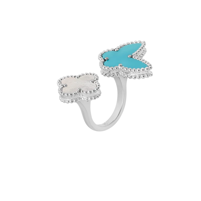 Van Cleef & Arpels. Lucky Alhambra Between The Finger Ring (SIZE 51) VCA170 2