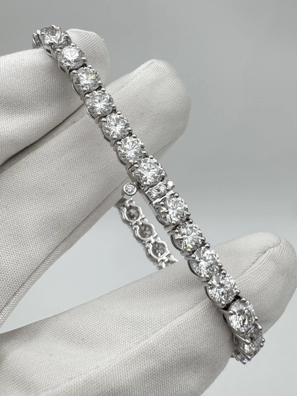 No name ROUND DIAMOND 16.05 CT E-F-G/VVS-VS BRACELET (SIZE 17) NNB16.05 3