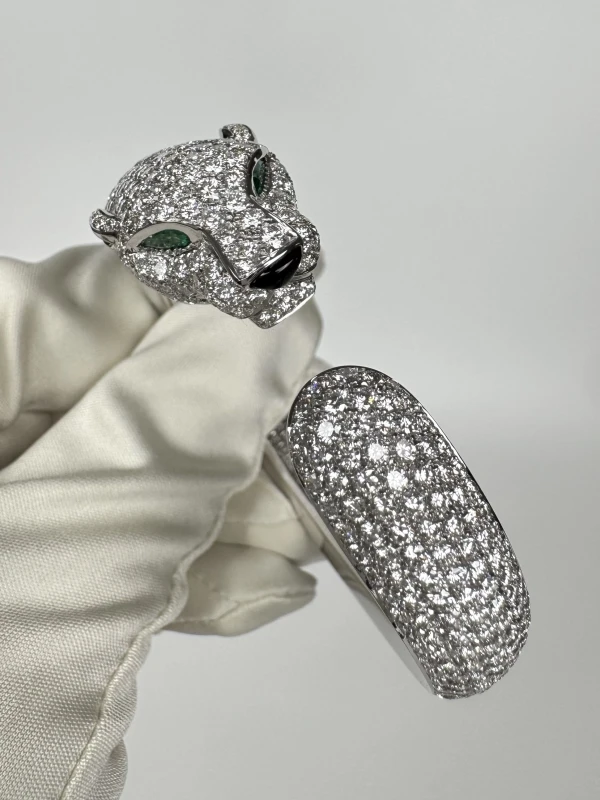 Cartier Panthère de Cartier Bracelet, Full Pave (SIZE 17) HP600338 4
