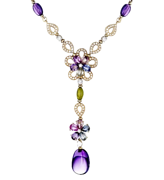 SAPPHIRE FLOWER NECKLACE