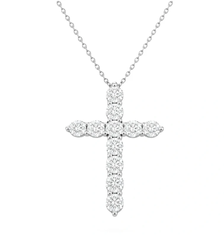 CROSS PENDANT 4.51 CT G-H/VVS-VS GIA