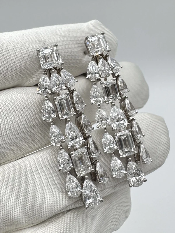 RalfDiamonds MIXCUT DIAMONDS 15.32 CT EARRINGS RFD15.32CT 4