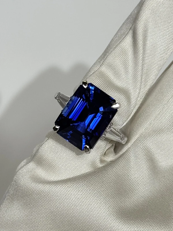 No name OCTAGONAL SAPPHIRE 21.81 CT ROYAL BLUE RING (SIZE 51) Sp21.81ct 4